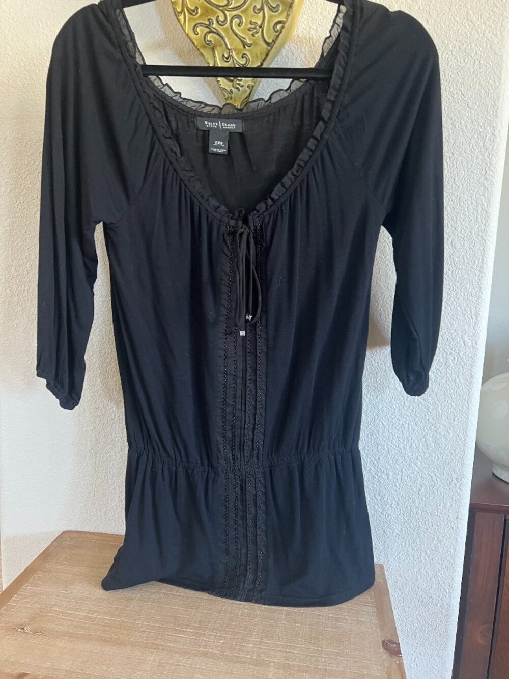 Beautiful beaded embellished blouse by White House Black Market - Size Small